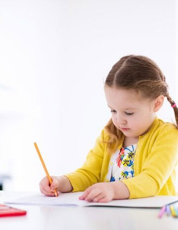 Girl writing