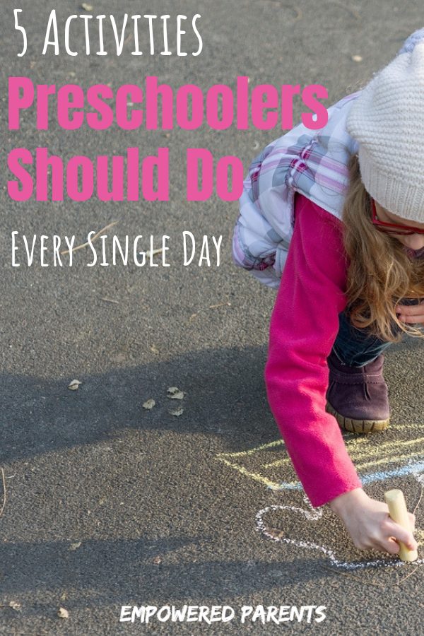 5 activities preschoolers should do often - Pinterest image