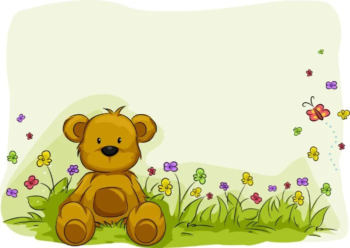 Teddy Bear sitting in a garden