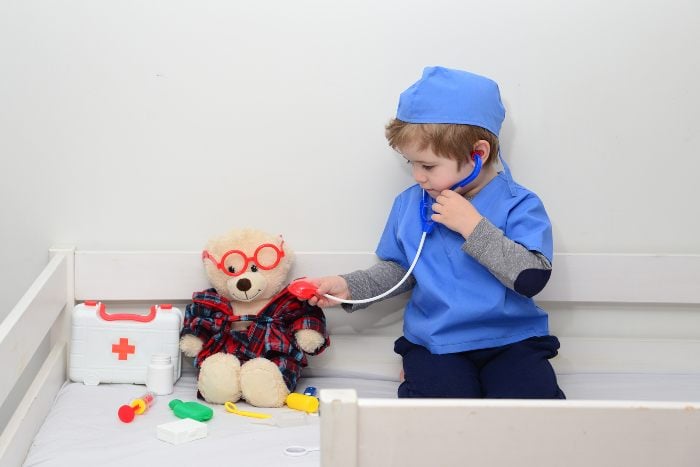 Child playing doctor