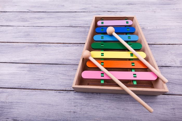 Xylophone and sticks