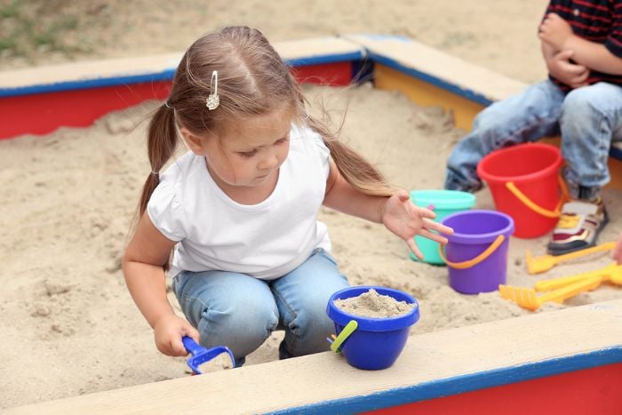 Children playing in sandpit