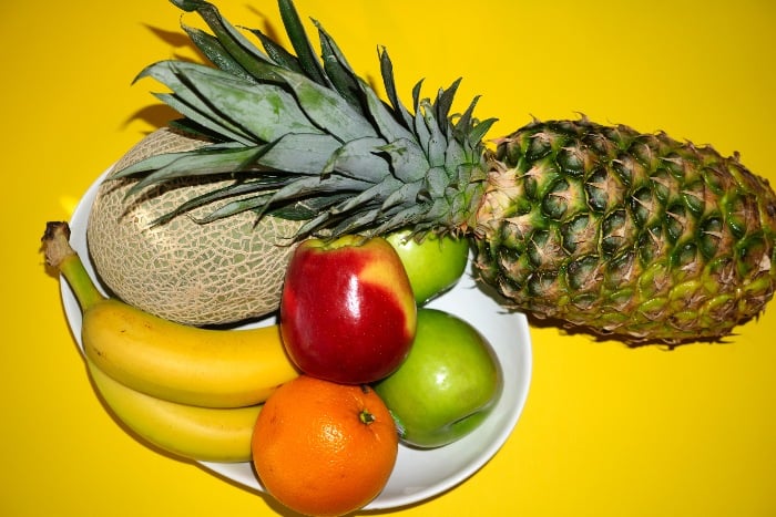 Picture of a fruit bowl for a category game to build vocabulary