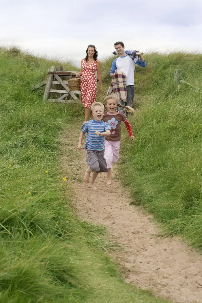 Family going on a picnic