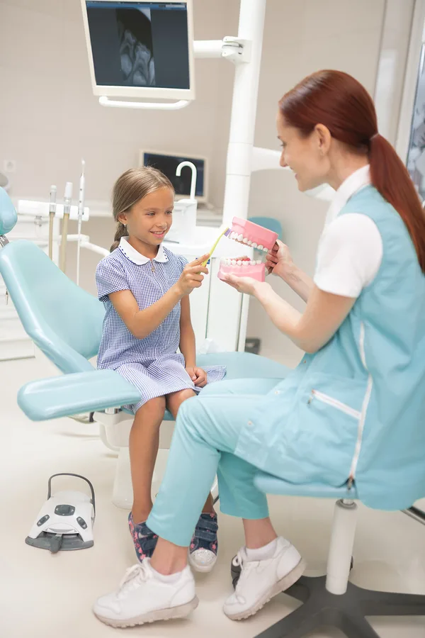 Child visiting the dentist