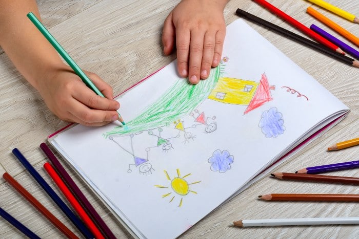 Child drawing a picture