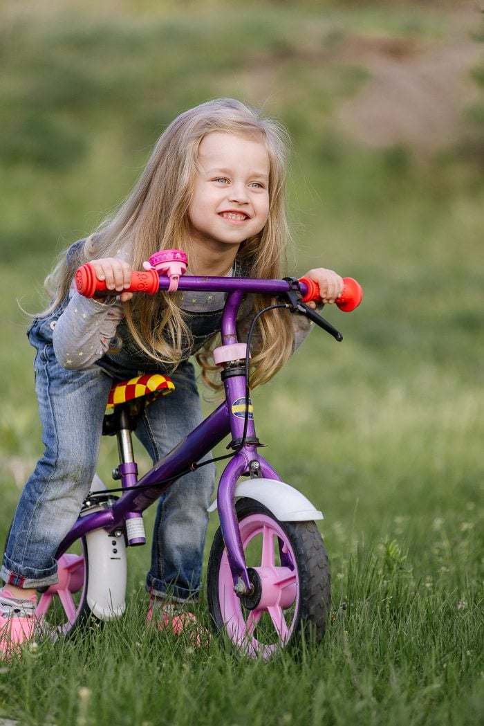 Child riding a bicycle