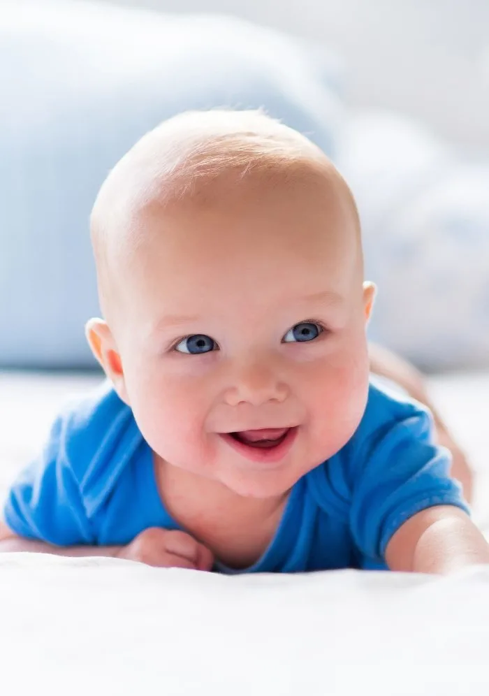 Baby doing tummy time