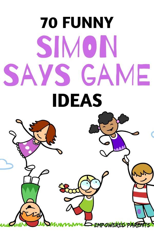 70 funny Simon Says game ideas - pinnable image