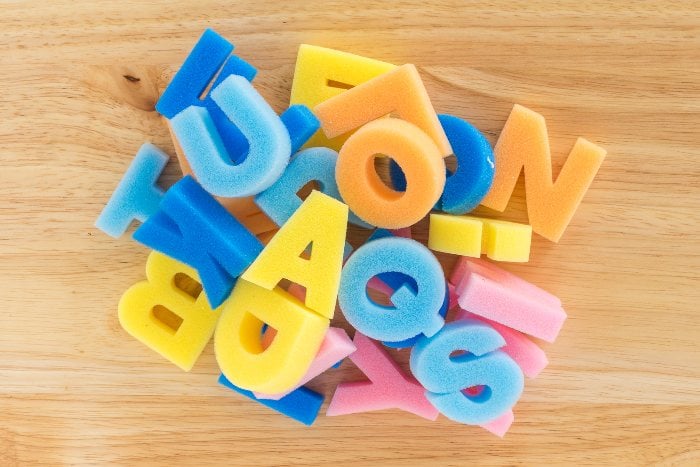 Foam alphabet letters