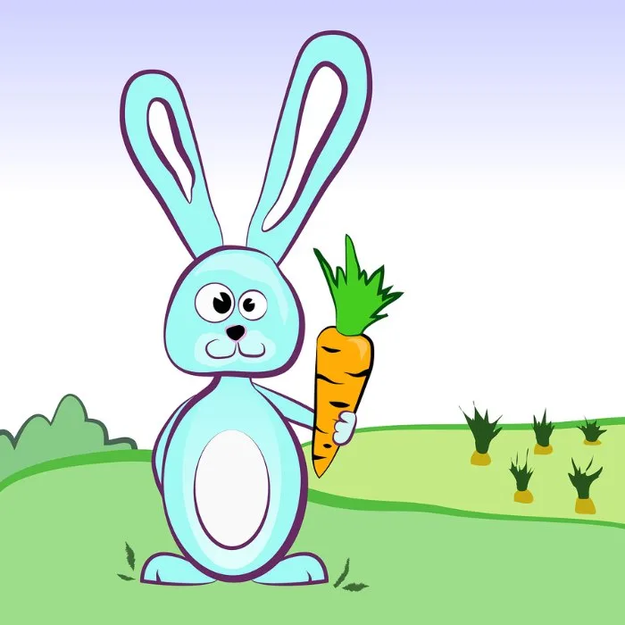 Rabbit holding a carrot