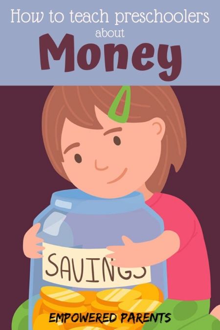 How to teach preschoolers about money - pinnable image