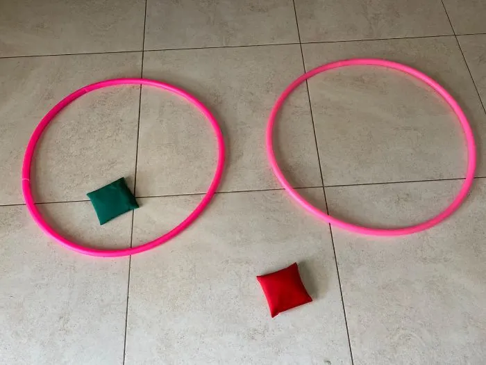 Hula hoop toss game