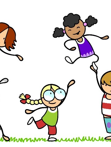 Children doing simon says ctions