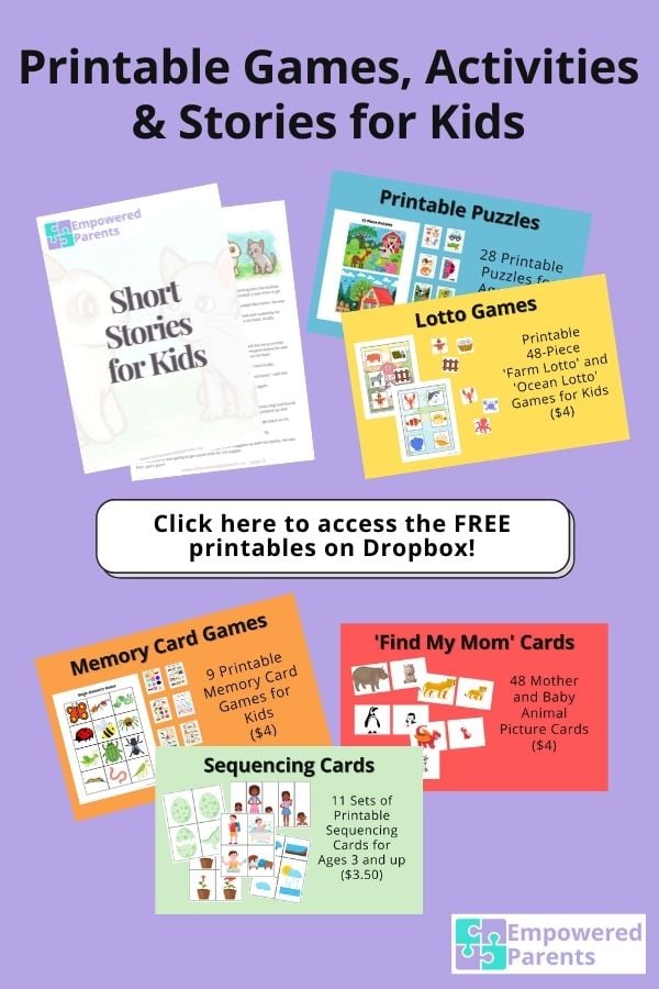 Click here to get instant access to free printable games and stories.