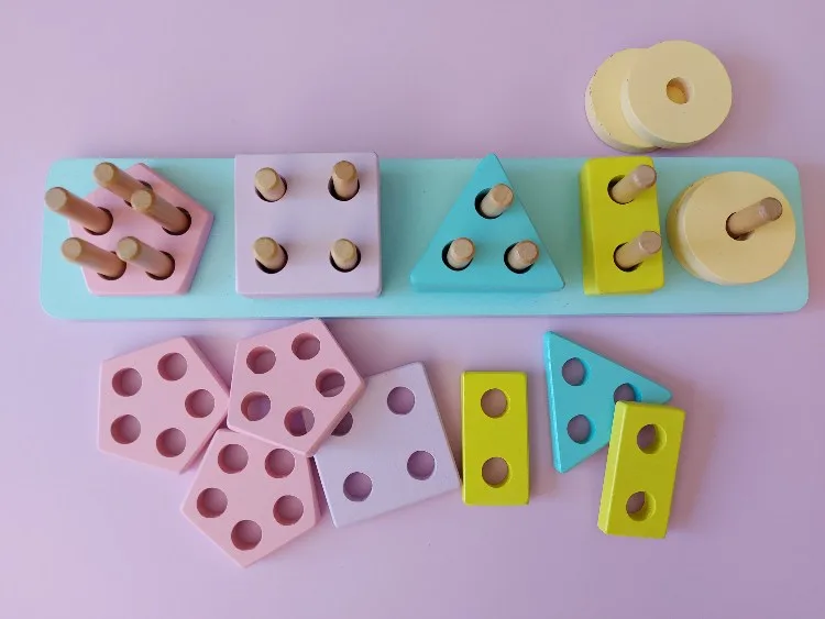 Wooden shape sorter