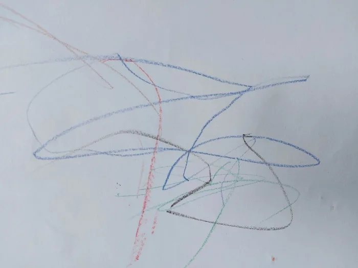 Picture of a child's scribbles