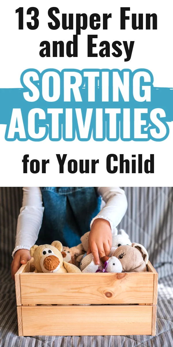 13 fun and easy sorting activities pinterest image