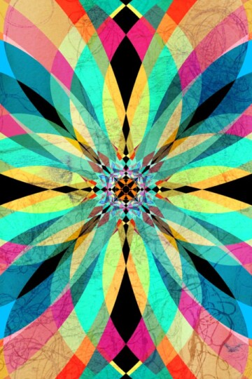 bright colorful symmetrical pattern