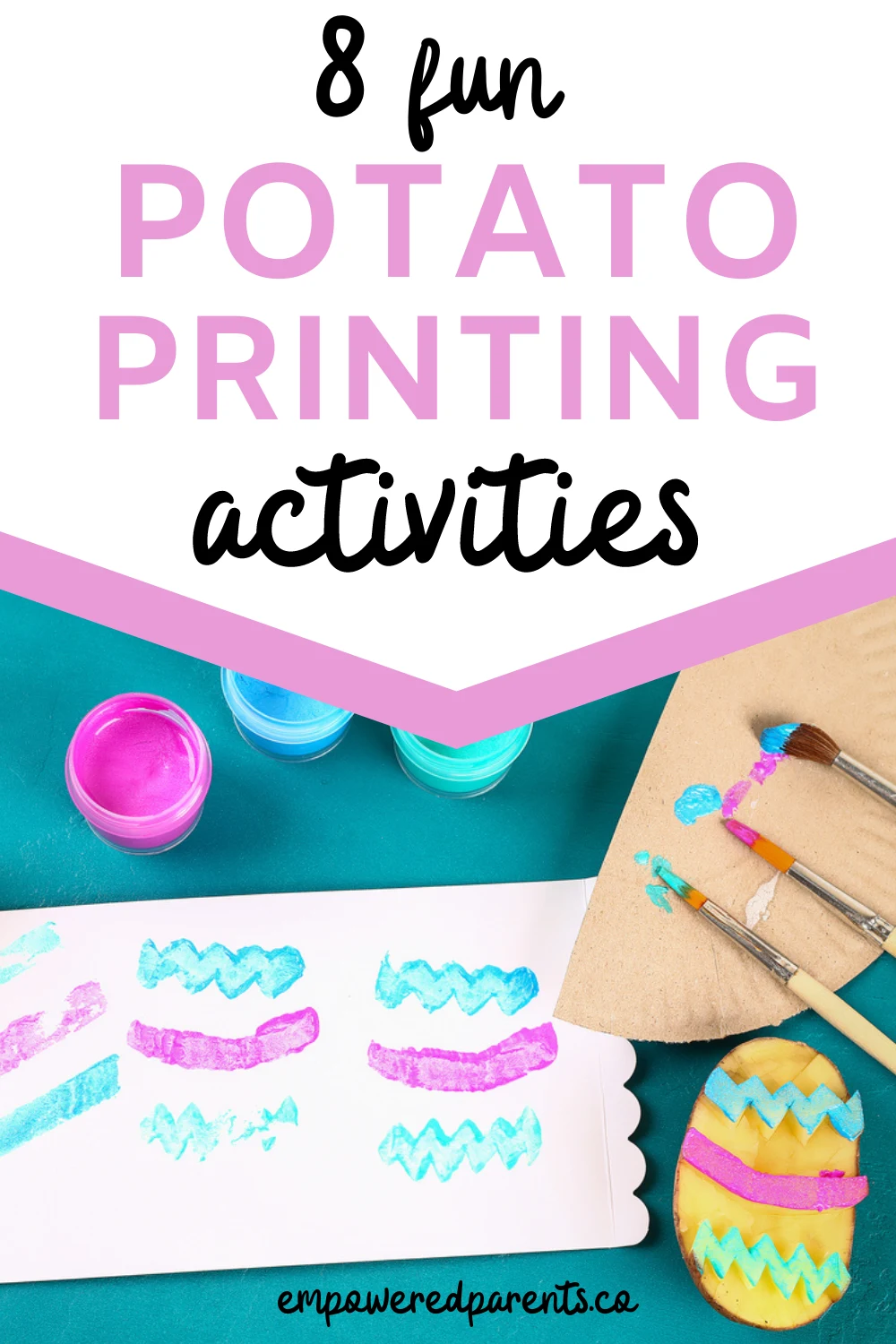 Painting with Potato Stamps, Easy Art for Little Hands