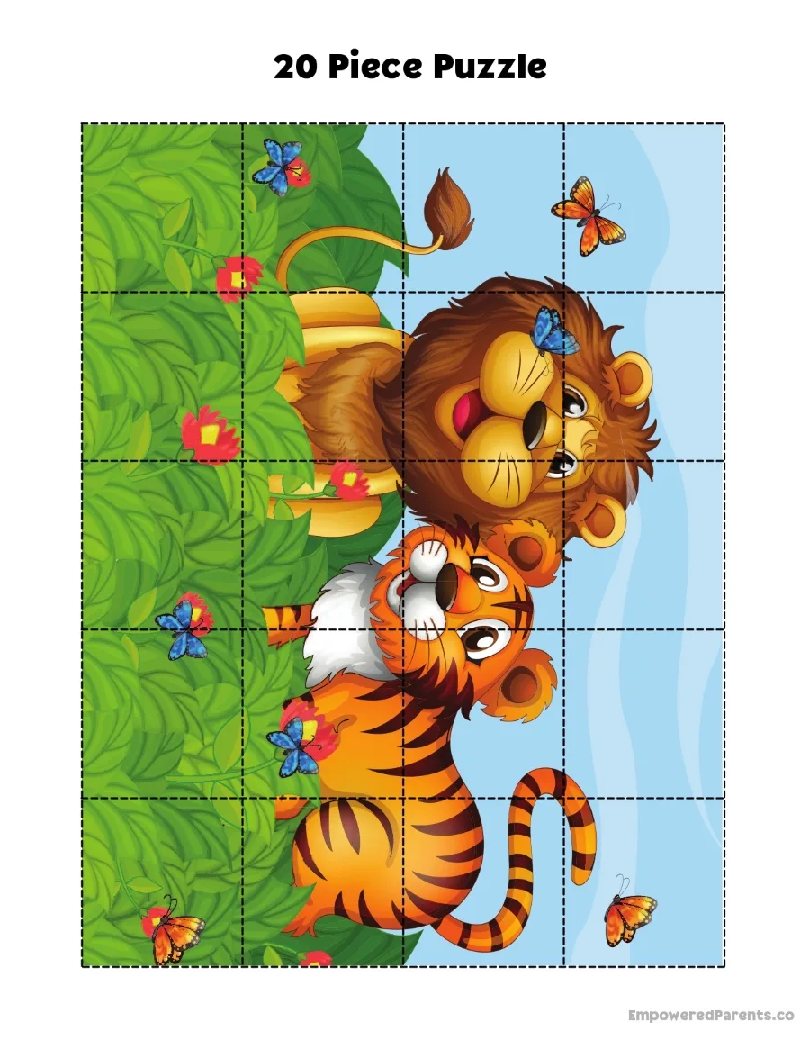 20 piece wild cats puzzle 