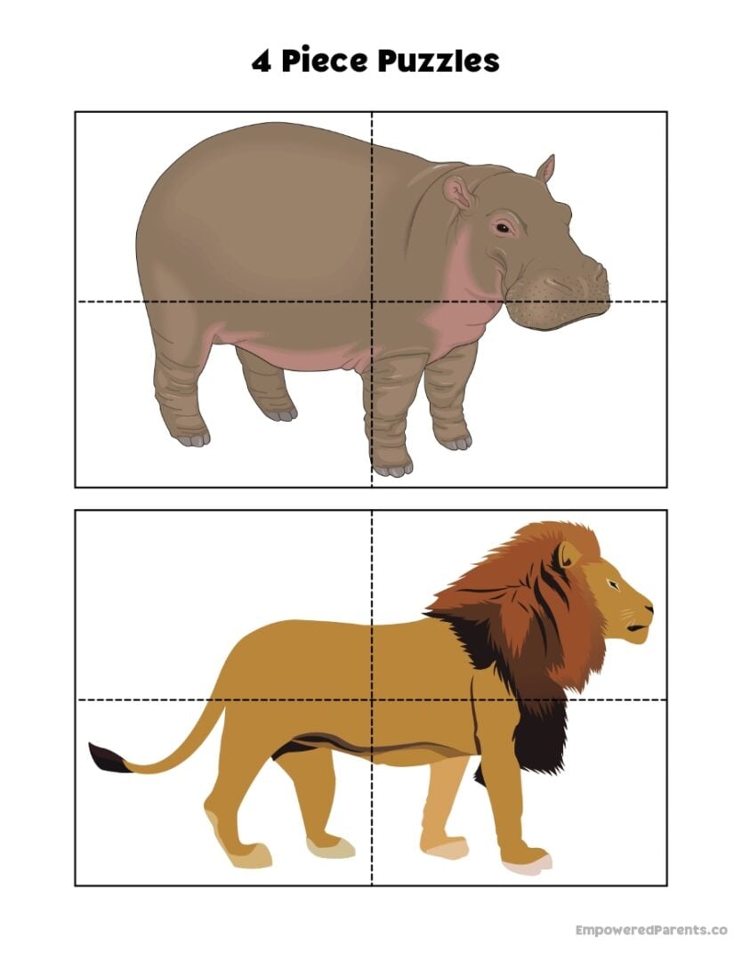 animal puzzle pdf