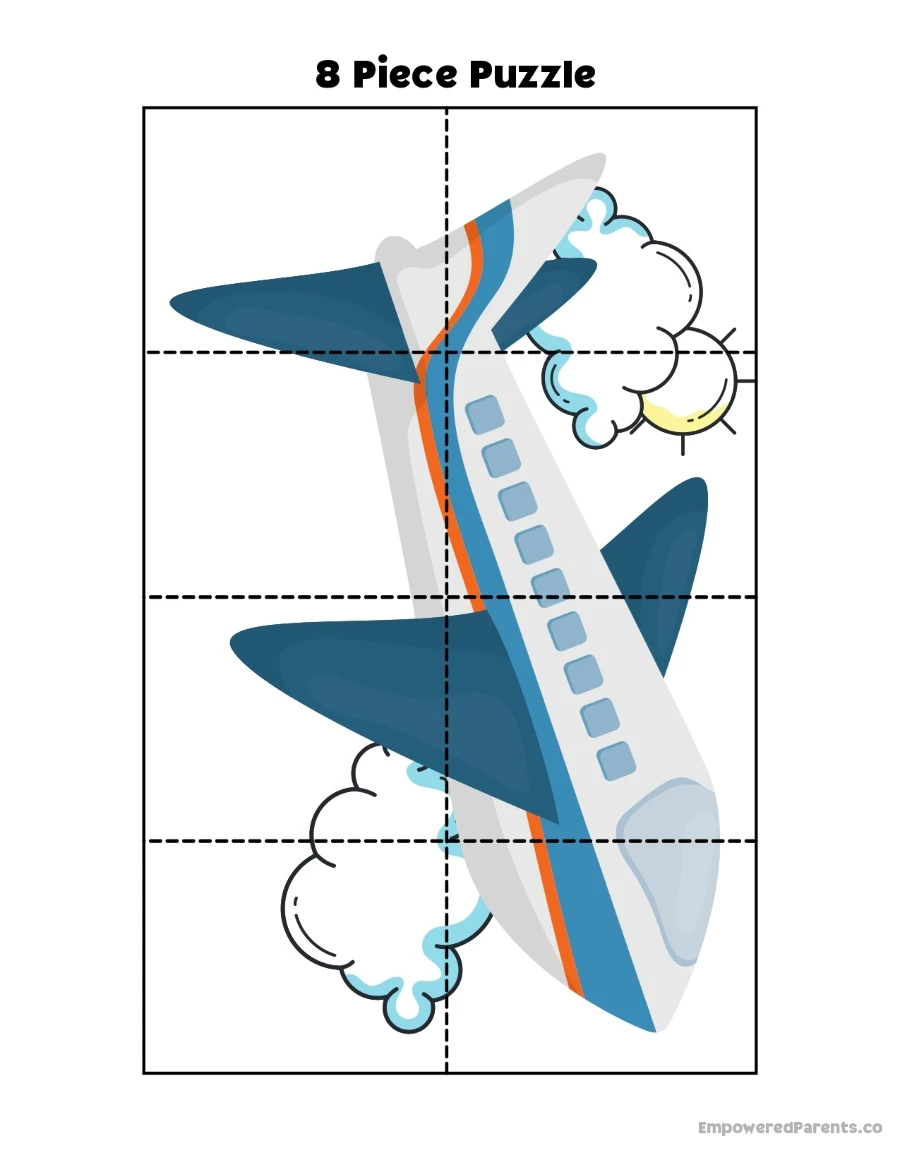 Airplane 8 piece puzzle