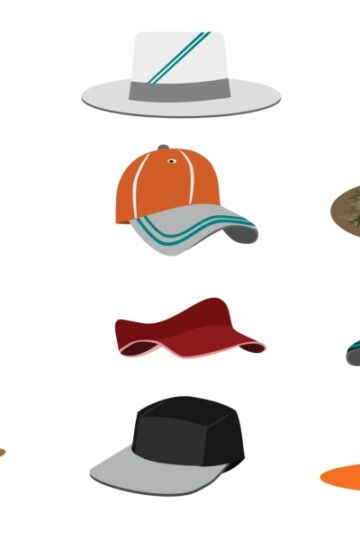 A picture full of a variety of hats