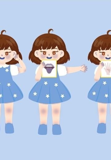 Five illustrated children represent the five senses.